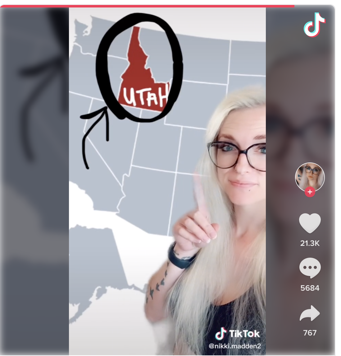 Chart showing states of origin for Utah transplants