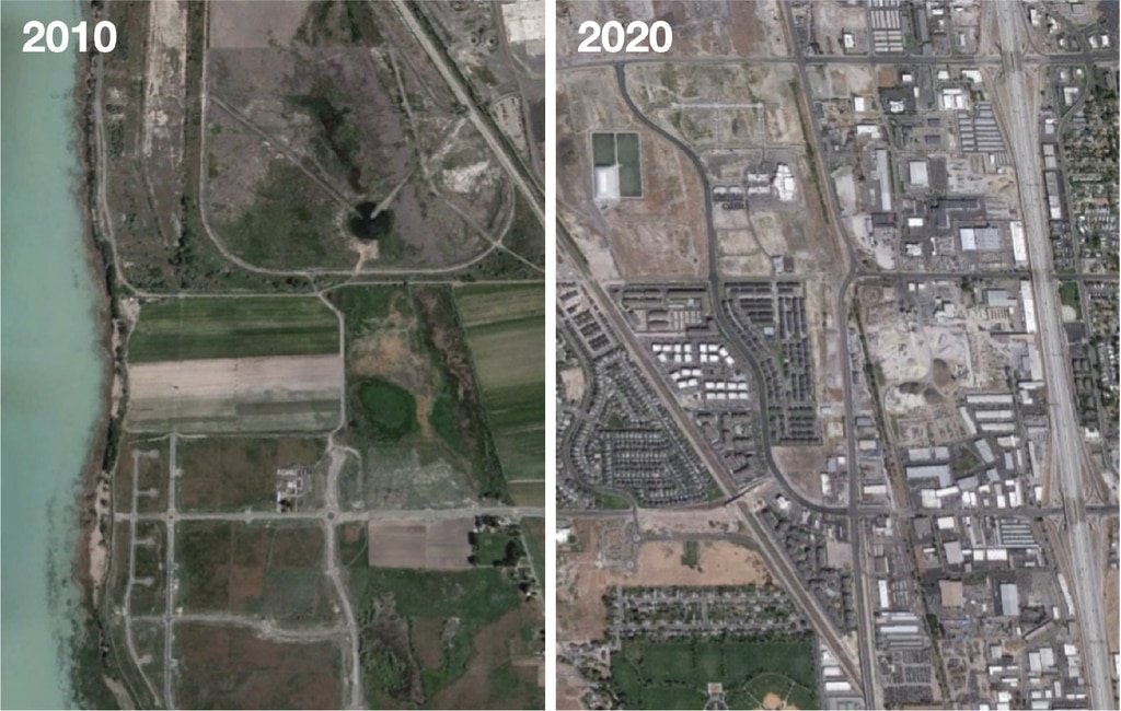 Aerial view of Utah development