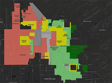 Animated map of redlining in Utah